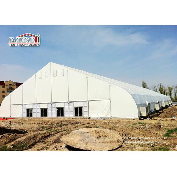 Quality Movable White PVC Aluminum Expo TFS Curved Tent 40m Clear Span with Air Conditioner wholesale