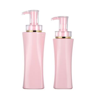 Cheap Empty 350ml 500 Ml Luxury Body Lotion Packaging Shower Gel Container Pink Shampoo Bottles for sale