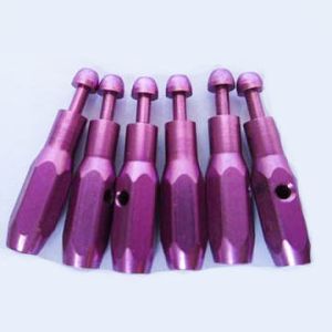 CNC machining aluminum small parts anodized colorful