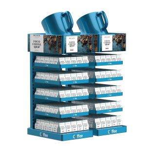 Sturdy Plastic Point Of Sale Display Stands Coffee Display Rack Cup Holder Stand