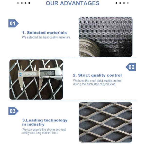 Building Expanded Metal Mesh Galvanized Diamond Mesh Metal Fence Panels