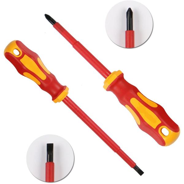 7 12 13 Piece 1000V PH PZ Vde Screwdriver Set With Case Slim Electrician Insulated Straight Slotted
