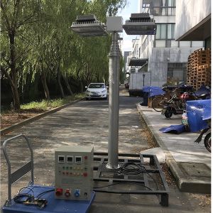 8m Pneumatic Telescopic Mast Light Tower for Fire Tender Illumination-4x200W LED