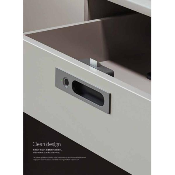 Anti-Theft Smart Touch Screen Wardrobe Leather Jewelry Organizers Box Electronic Password Safe With Metal Construction