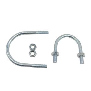 Cheap Made in China Blue and White Galvanized U-bolt High Quality and Low-priced U-shaped Bolt Customizable U-shaped Pipe Clamp for sale