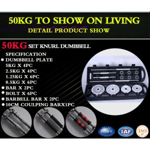 Cheap hot sales electroplating adjustable barbell dumbbell 50kg sets with boxes for sale