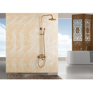 ROVATE Round Rainfall Shower System Dual Handle With Metered Faucets