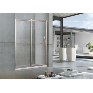 China Standard Sliding Glass Shower Doors Rose Gold Inline With Aluminum Alloy Frames on sale