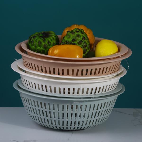 Quality Double PP Plastic Washing Basket For Washing Fruit And Vegetables wholesale