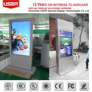 USER LCD Touch Screen Information Kiosk High Contrast Ratio With Thermal Printer
