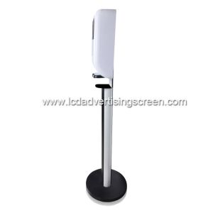 Standing Plastic Android Advertising Screen Non Contact Automatic Spray Hand