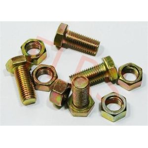 ASME B18.2.2 Alloy Steel Hex Head Bolt Annealed Zinc Bichromate Coated