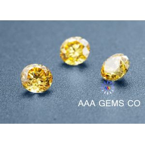 Diamond Shape 2 Carat Moissanite Yellow With Eight Hearts Eight Arrows 6.5mm