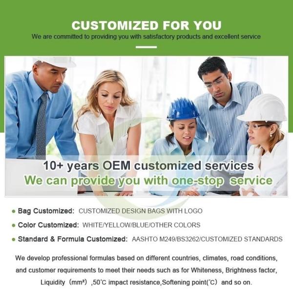 Customizable Reflective Hot Melt Line Marking Paint 30% Glass Bead Thermoplastic Road Marking Paint