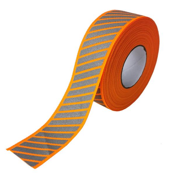 Customized Twill High Visible Reflective Webbing For Garments Jackets Bags