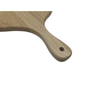 Round Rubber Wood Pizza Cutting Board With Customization Handle