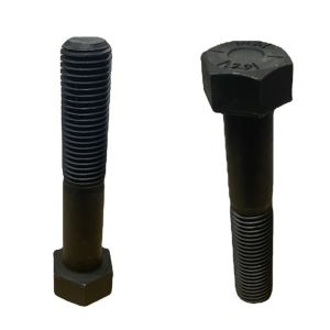 40Cr Excavator Track Pad Bolts M16*M90 Track Roller Bolt Black Color