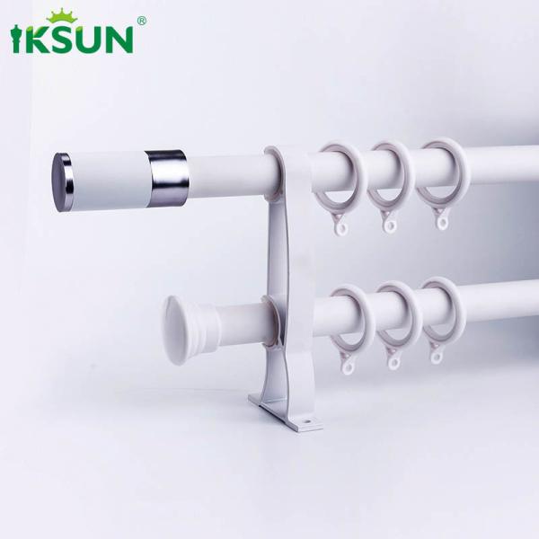 Quality High Quility Aluminum Window Curtain Rod With Brackets Fittings Set And Finials For Living Room wholesale