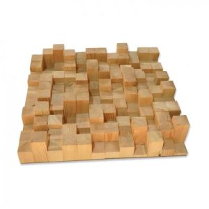 Square / Cubic Pattern Ceiling Acoustic Diffuser / Wood Diffuser Panel