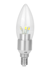 China Aluminum+Glass cover 3W led candle bulbs with CE&RoHs approved on sale