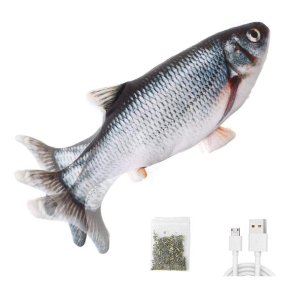 Quality Pet Interesting Plush 10.5x4.7 Inch Electronic Fish Cat Toy wholesale