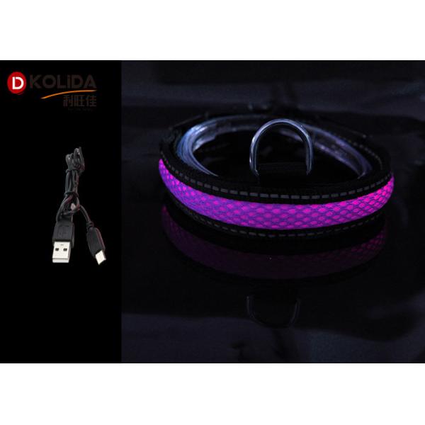 Pet Buckle LED Waterproof Illuminated Dog Collar Nylon For Doggie Safety