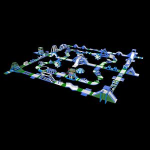 53x59 Meter Water Park Equipment Floating Inflatable Water Park Aqua Park