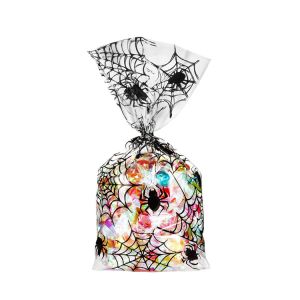 Spider web candy bag Resealable Cellophane Bags Self Adhesive Treat Snacks