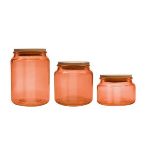 500ml 680ml High Borosilicate Glass Storage Jars With Bamboo Lid