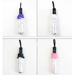 Unisex Lightweight Auto Open Umbrella Transparent Folding Umbrella With Case