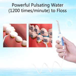 High Pressure Countertop Water Flosser With 12 Tips Anti Dirt