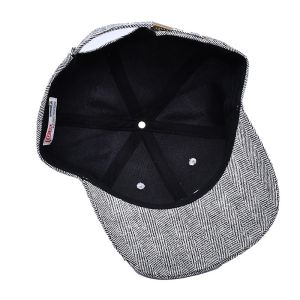 Adjustable Closure Six-Panel Snapback Cap - Match The Fabric Stitching