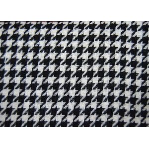Black And White Herringbone Fabric , Geometric Pattern Jacquard Fabric