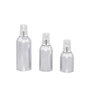 China Full electroplating design cosmetic airless pump bottle 30ml 50ml 100ml on sale
