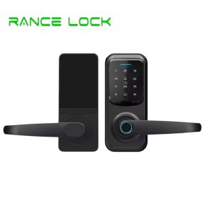 Cheap Silicone Keypad Fingerprint Door Lock Black Digital Keyless Door Lock Electronic for sale