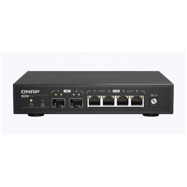 Stock QSW-2104-2S Unmanaged Ethernet Switches with 4 x 2.5GbE RJ45 Ports 2 x 10GbE SFP Optical Fiber Ports Original 100%