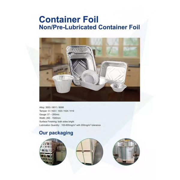 SGS H112 0.04MM 8011 Aluminum Foil Rolls For Food Container