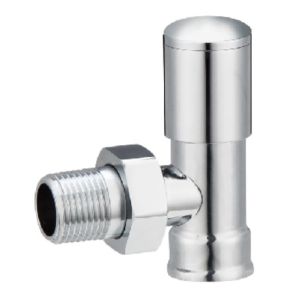 Cheap Standard Modern Angled Radiator Valves 1/2'' For Steel Pipe Chrome Plated for sale