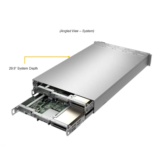 Cheap Supermicro AS-2214GT-DNR 2U GPU Server with Up to 2TB DDR4 RAM 4 PCIe 4.0 Slots and 2600W Redundant Power for sale