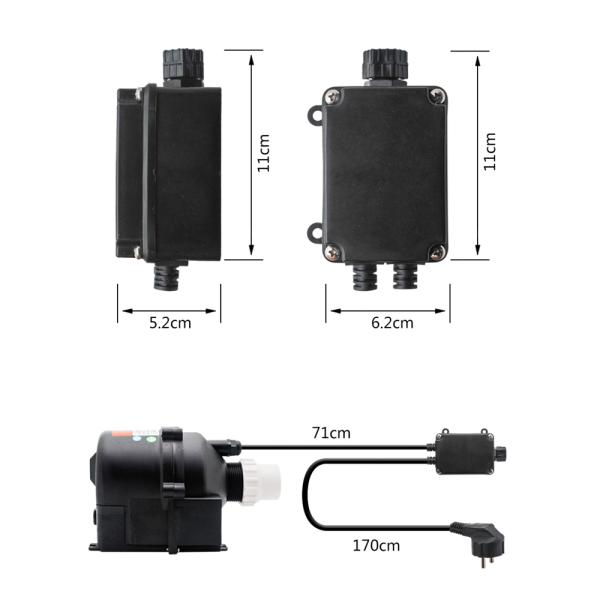 450-1000W Low Noise Bath Water Pump , Massage Air Bubble Pump Insulation Class F