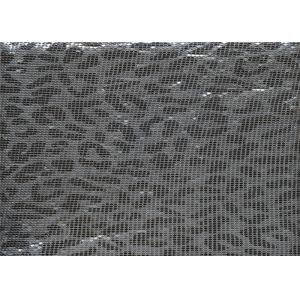 Silkscreen Metallic Sequin Curtain Fabric , Aluminum Mesh Fabric For Decoration
