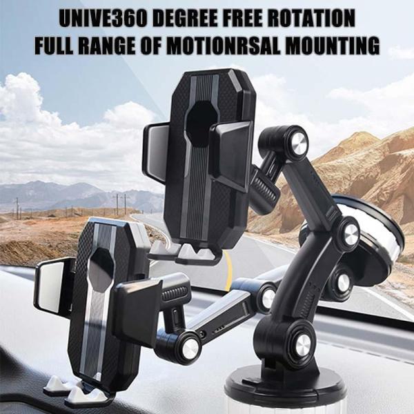 One Button Release Universal Car Dashboard Phone Holder 360 Degree Rotation 88mm