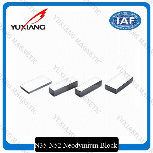 Quality Thick Block Shape Neodymium Permanent Magnets 50x25x10mm With Tin Coated wholesale