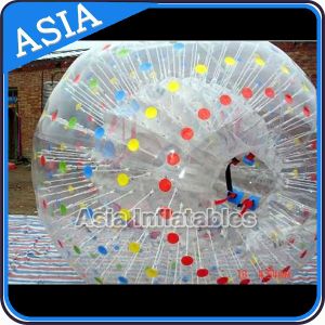 Cheap One Entrance Transparent Zorb Ball With Color Dots Used In Water for sale