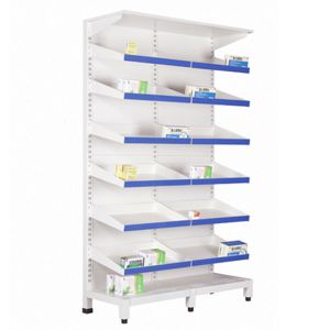 China Steel Pharmacy Medicine Display Racks Single Sided Pull Out on sale