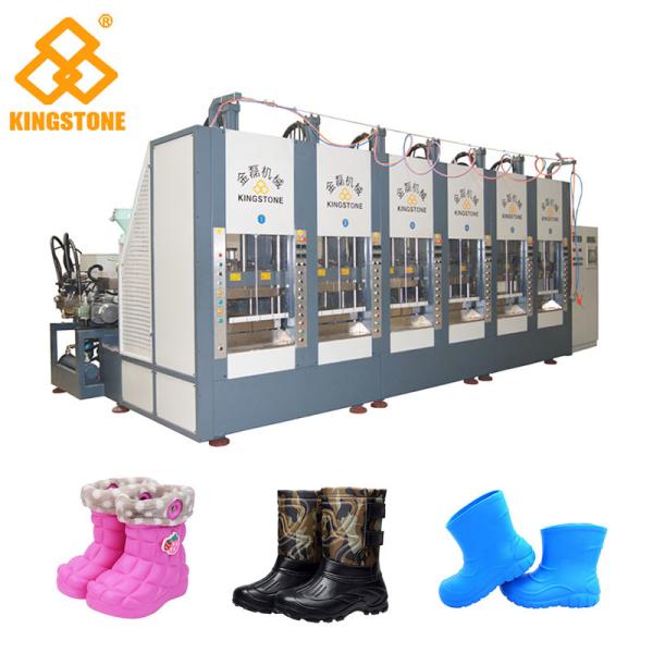 Quality Two Stations EVA Rain Boot Making Machine With PLC Touch Screen System wholesale