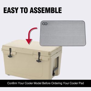 Waterproof Rubber Cooler Pad for RTIC 45 Brush Grooved Surface Marine Flooring