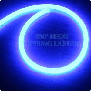 blue color mini round neon flex 360 degree emitting 12V SMD2835 rope light