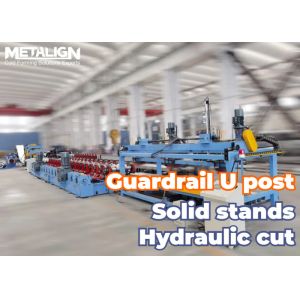 Cold Roll Forming Line For W Panel Highway Guardrails With Hydraulic Punching