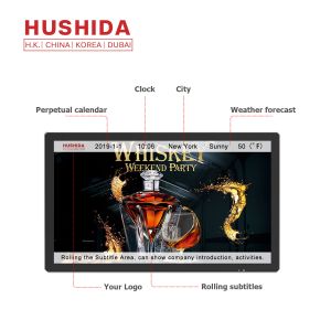 Flat Panel Wall Mounted Advertising Display 32" 220V 1920*1080 Resolution